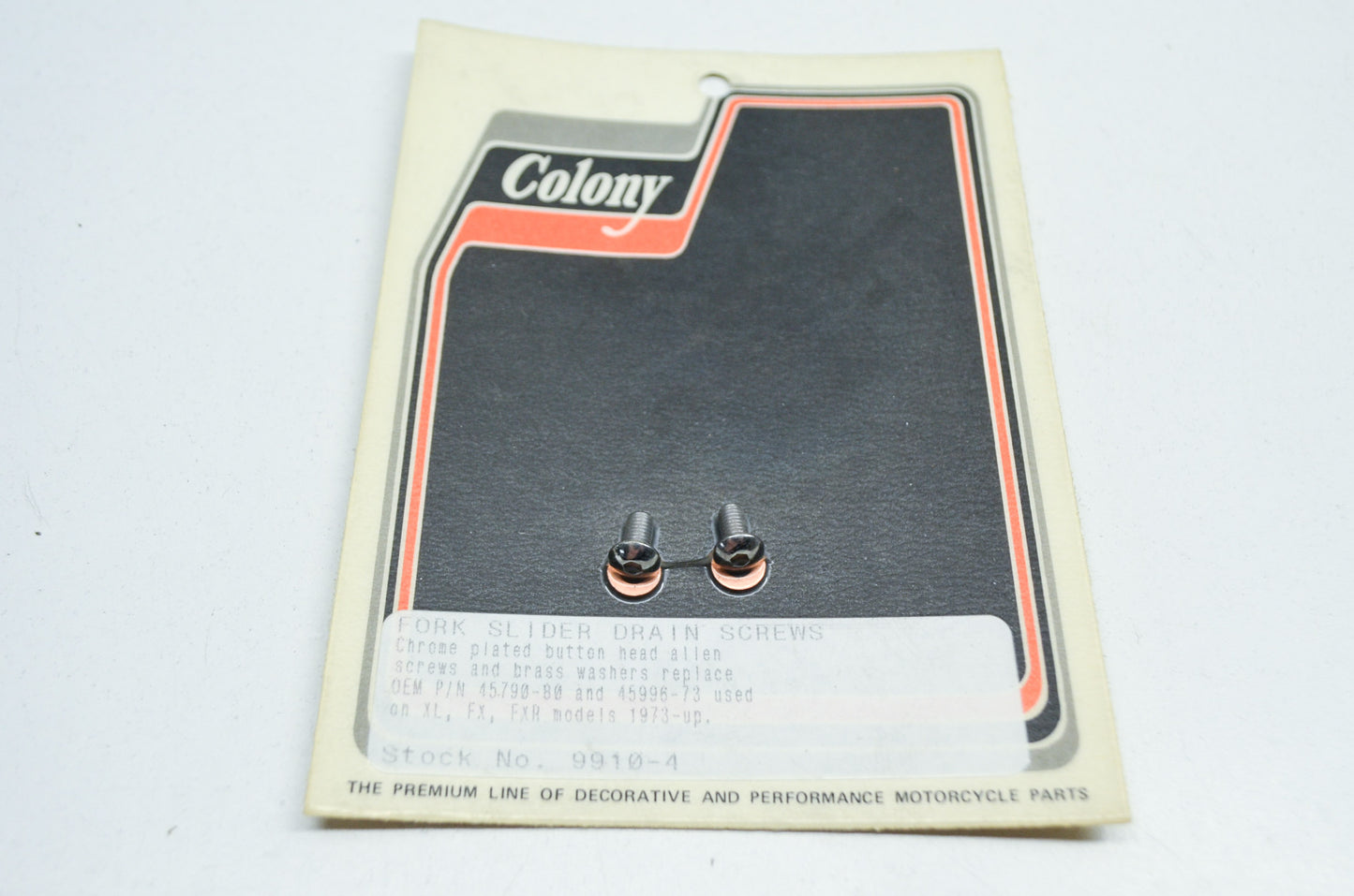 New V-Twin Fork Slider Drain Screw Kit NOS