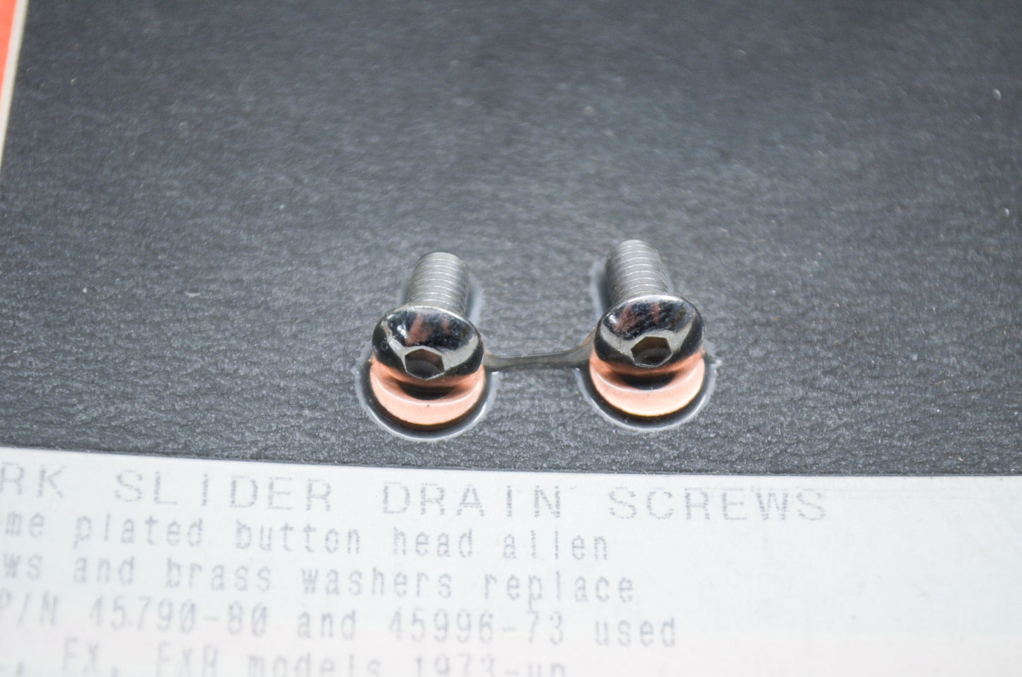 New V-Twin Fork Slider Drain Screw Kit NOS