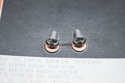 New V-Twin Fork Slider Drain Screw Kit NOS