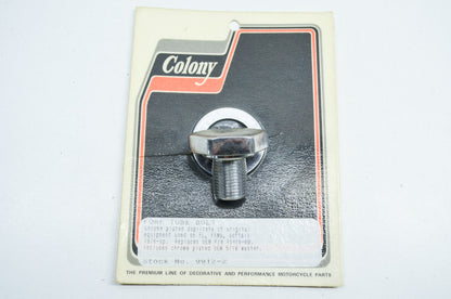 V-Twin 9912-2, 45419-80 Fork Top Tube Plug Flat Chrome NOS