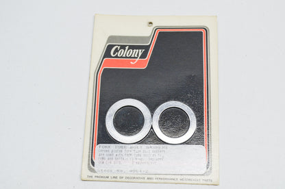 New V-Twin Fork Tube Plug Chrome Washer Qty 2 FL FXWG NOS