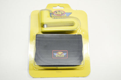 New J&P Cycles Yellow Disc Lock NOS