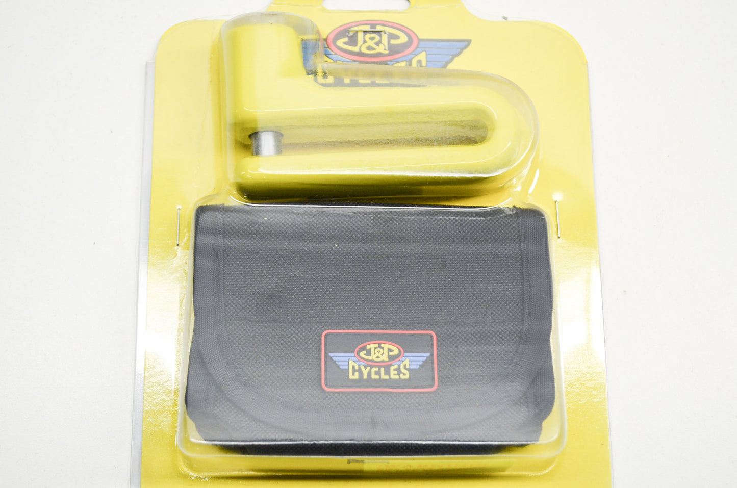 New J&P Cycles Yellow Disc Lock NOS