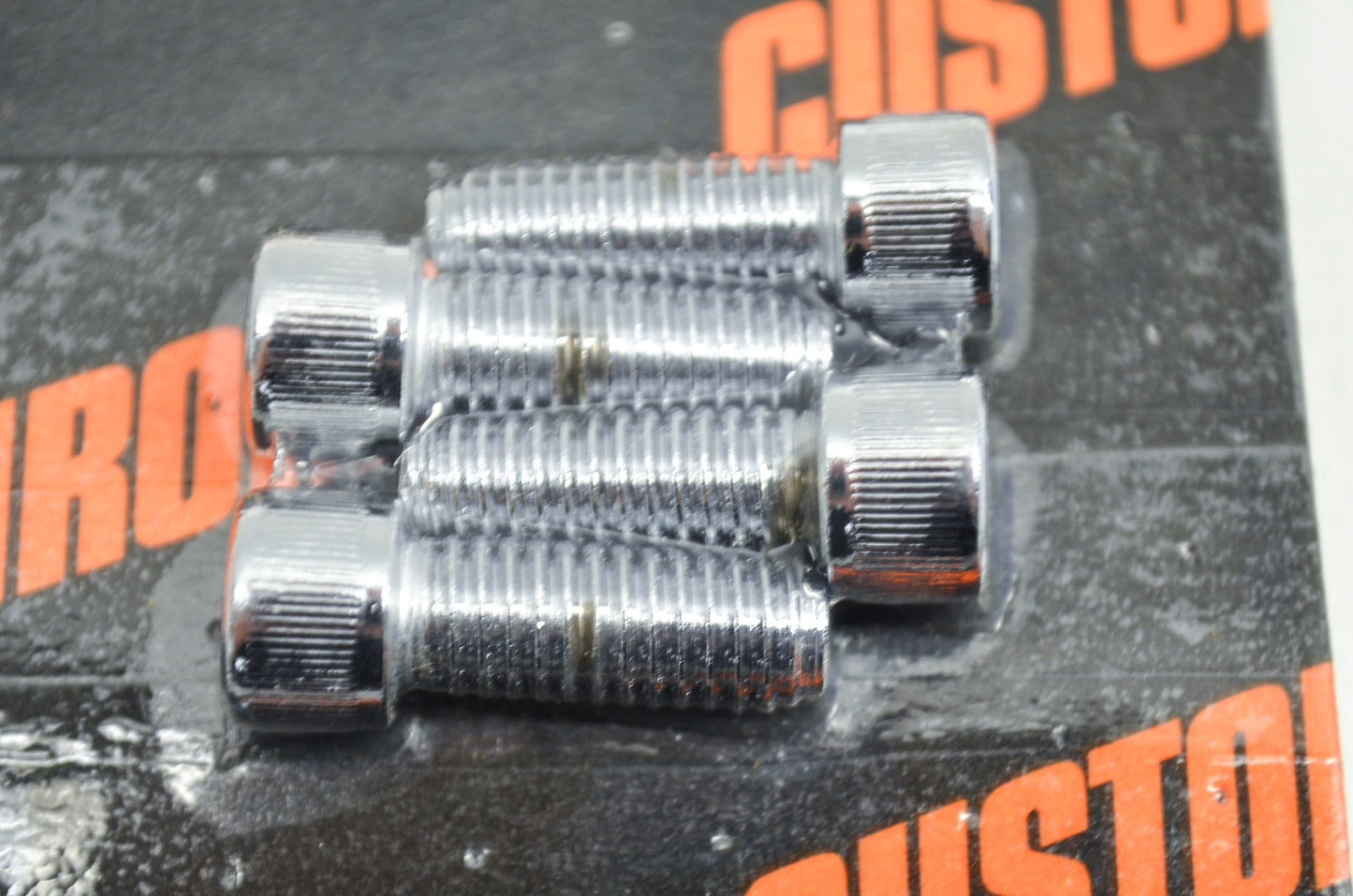 New Custom Chrome Top Clamp Screw Qty 4 NOS