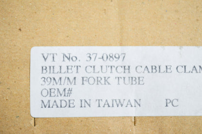 New V-Twin Billet Cable Clamp Chrome NOS
