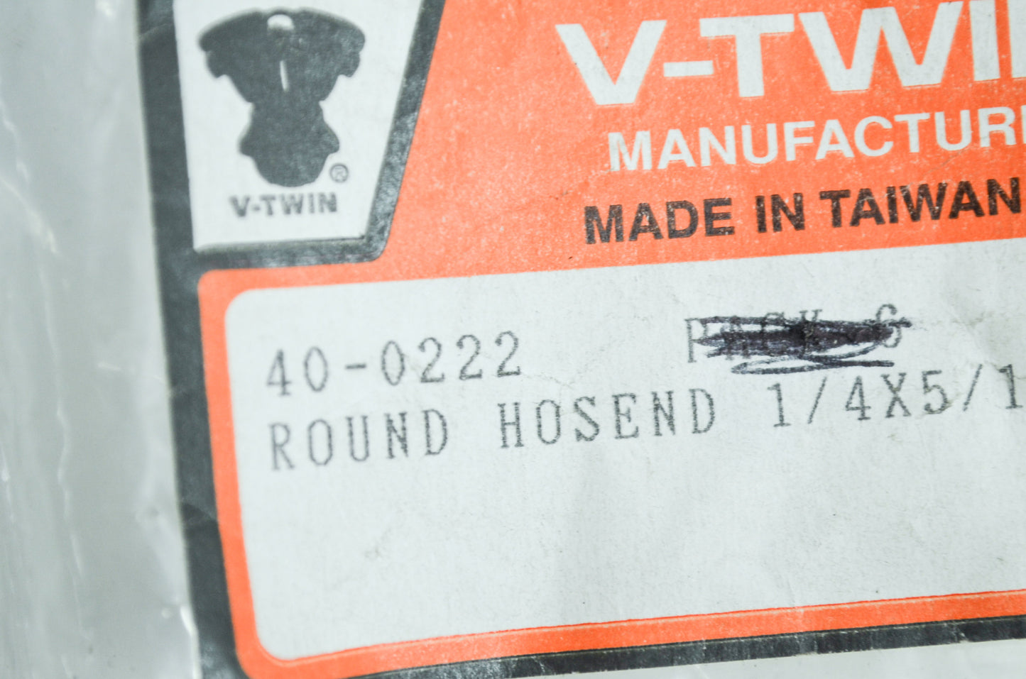 V-Twin Smooth Chrome Econo Seal Hose End Qty 7 NOS