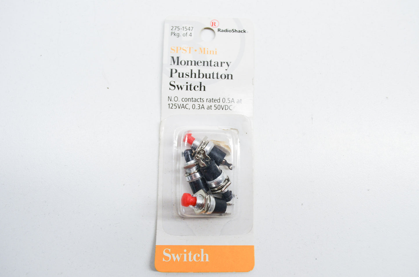 New RadioShack Push Button Switch Qty 4 NOS