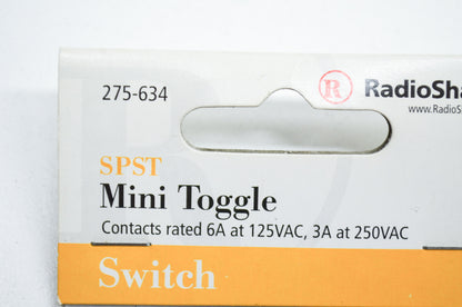 New RadioShack SPST Mini Toggle Switch NOS