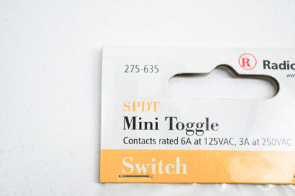New RadioShack SPDT Mini Toggle Switch NOS