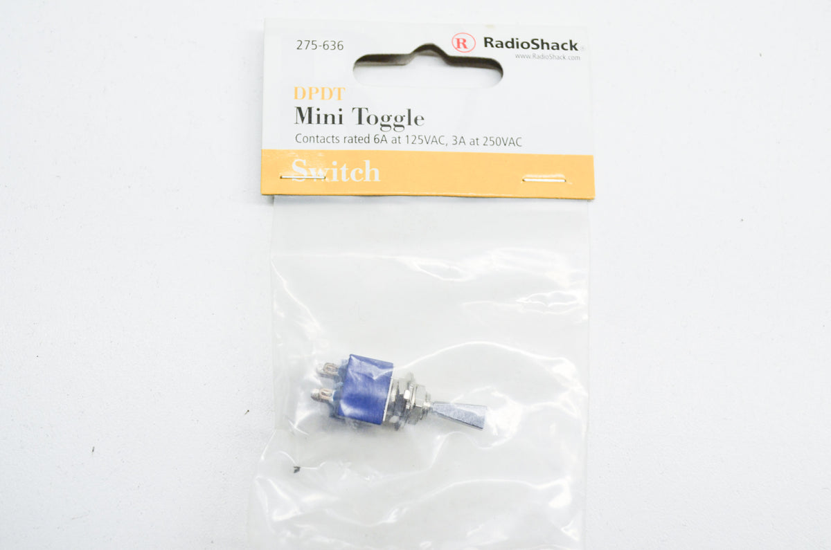 Radio Shack 275-636 DPDT Mini Toggle Switch NOS