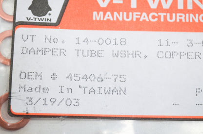 New V-Twin Damper Tube Washer Qty 4 NOS