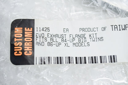 New Custom Chrome Exhaust Flange Big Twin XL NOS