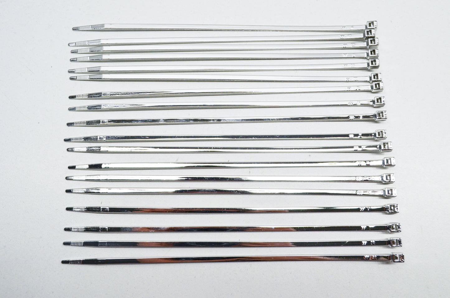 V-Twin Chrome Zip Ties 7' Long Qty 18 NOS