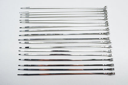 V-Twin Chrome Zip Ties 7' Long Qty 18 NOS