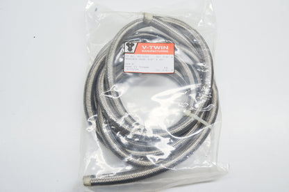 New V-Twin Braided Stainless Steel Hose 3/8' X 10' NOS