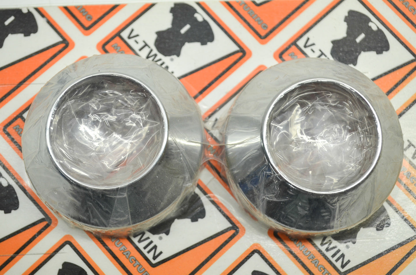 New V-Twin 41mm Fork Boot Chrome Cover Qty 2 FXWG NOS