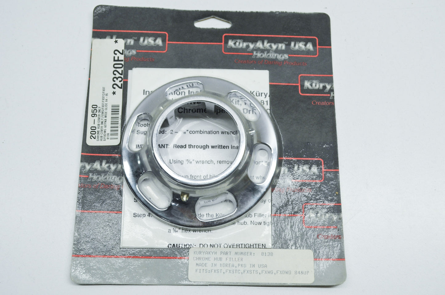 New Kuryakyn Chrome Hub Filler FXST FXWG FXDWG NOS
