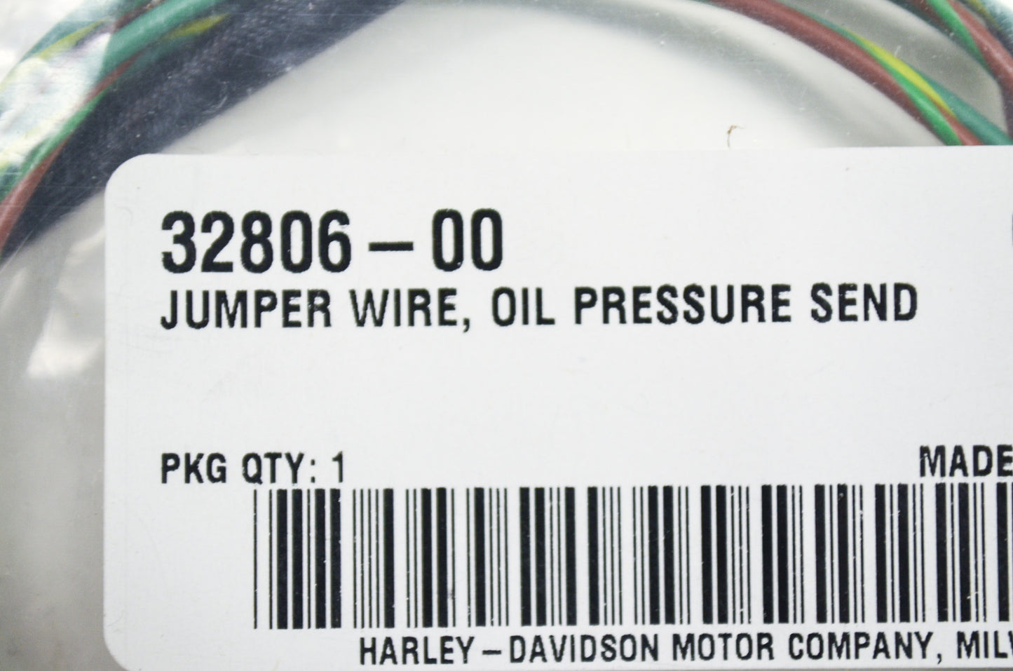 OEM Harley-Davidson 32806-00 Oil Pressure Sender Jumper Wire NOS