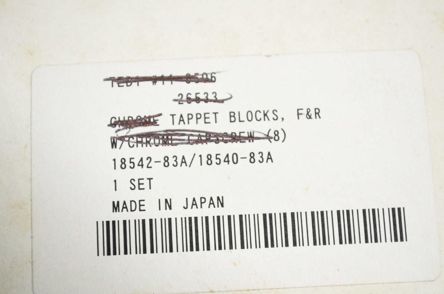 Tappet Block Front And Rear Qty 2 NOS