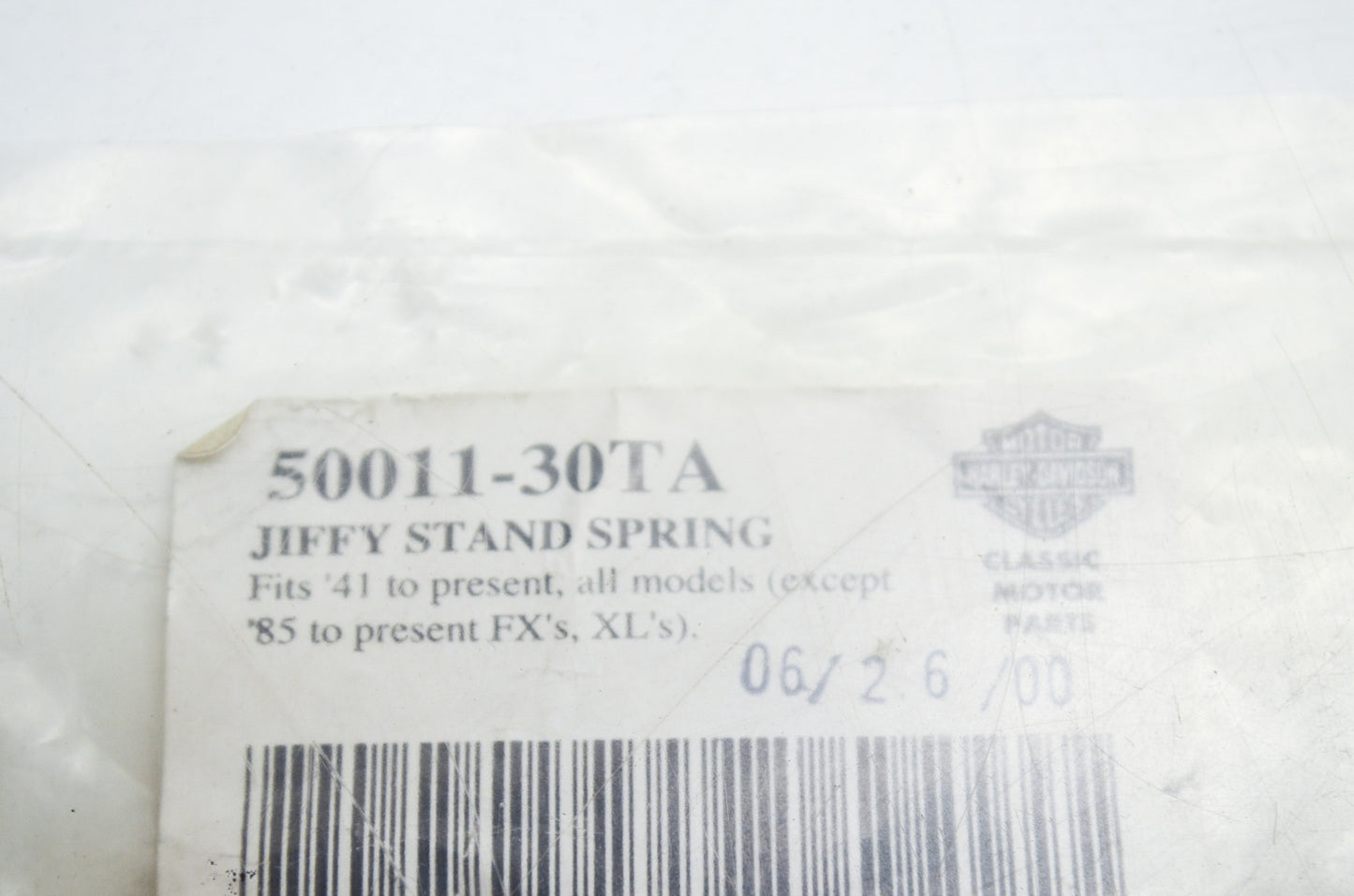 OEM Harley-Davidson 50011-30TA Jiffystand Spring NOS