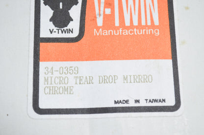 V-Twin 34-0359 Micro Tear Drop Mirror NOS