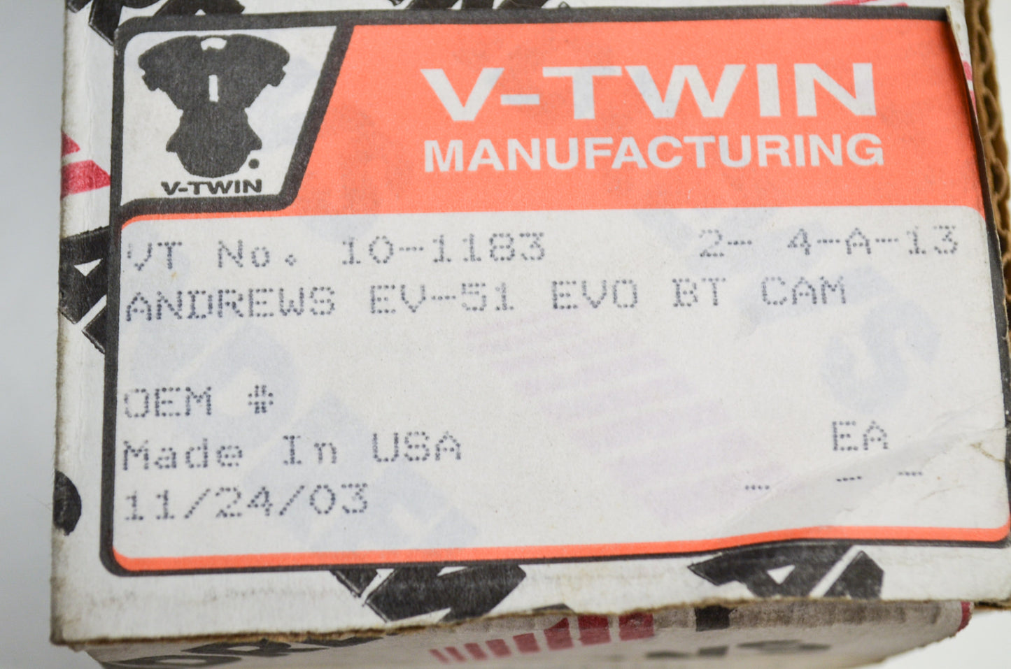 New V-Twin Andrews Cam Evo Big Twin Cam NOS