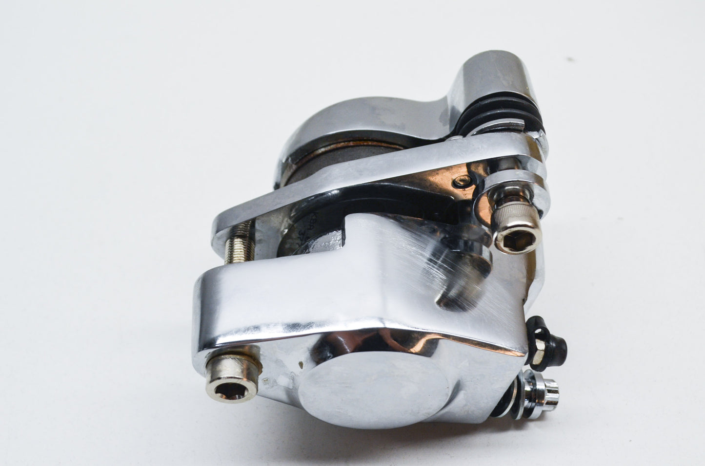 New Custom Chrome Front Left Side Brake Caliper NOS