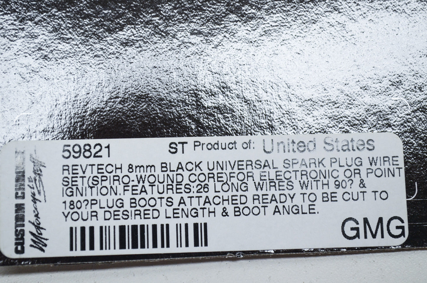 RevTech Universal Spark Plug Wire 8mm 26' Long Qty 2 NOS