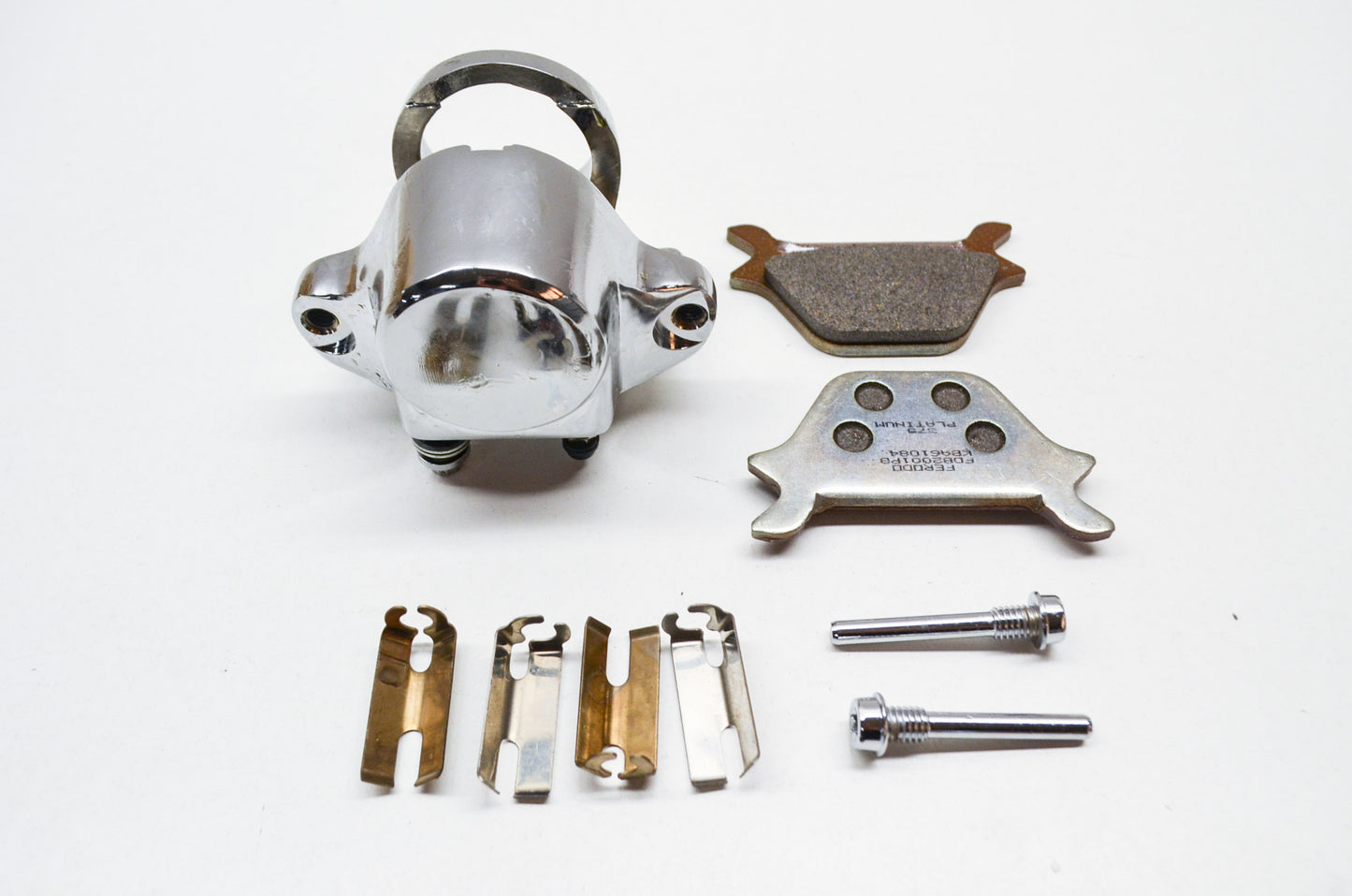New Custom Chrome Rear Brake Caliper Assembly NOS
