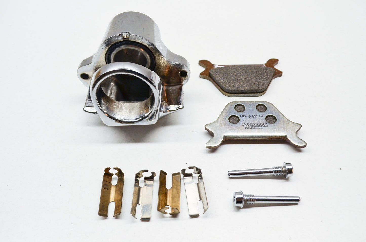 New Custom Chrome Rear Brake Caliper Assembly NOS