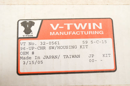 V-Twin Chrome Switch Housing Kit FXST FLST FLT FXD XL NOS