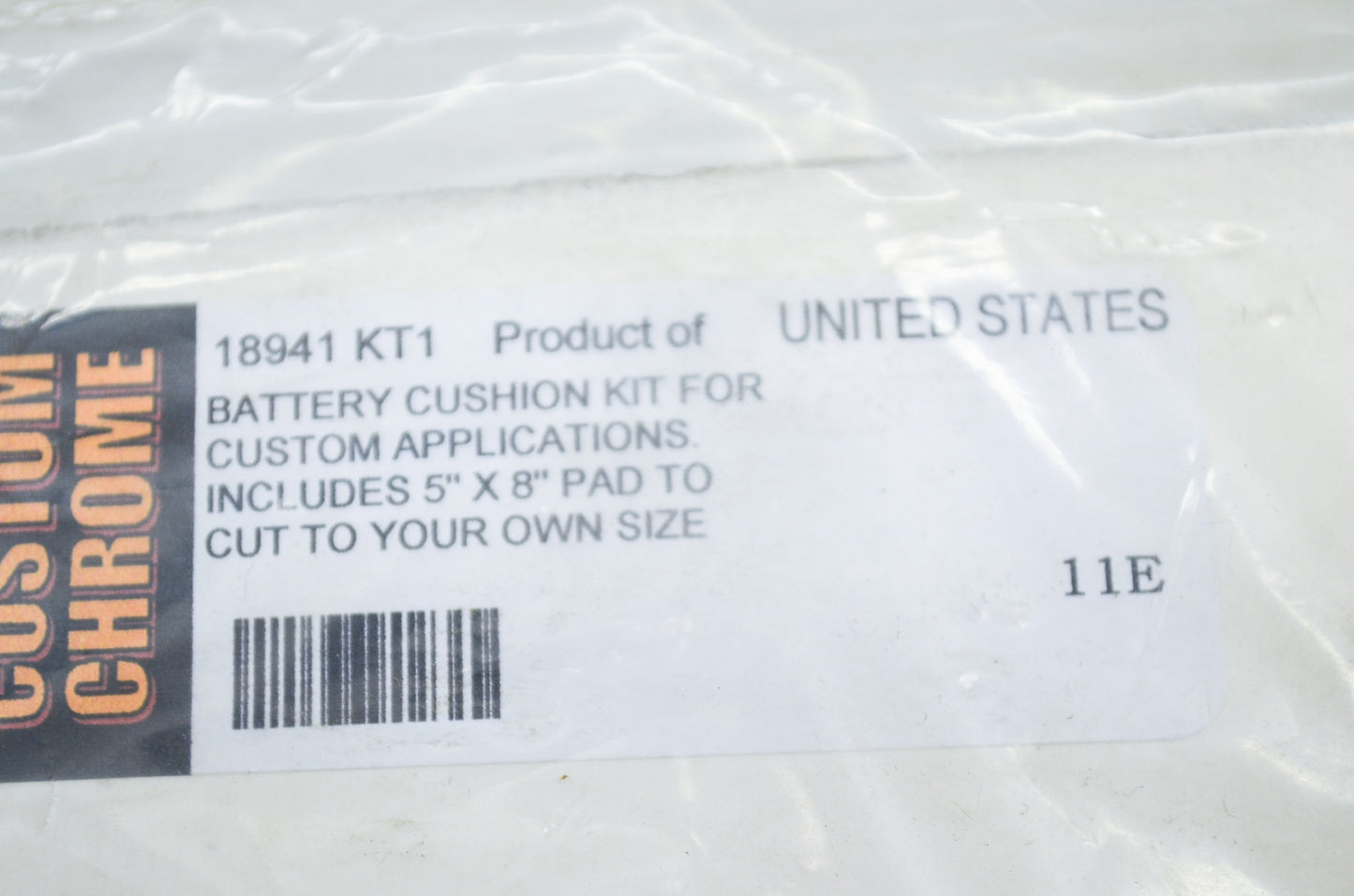 New Custom Chrome Battery Cushion Kit NOS