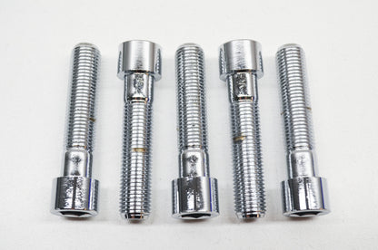 New Custom Chrome Smooth Chrome Plated Allen Head Bolts 7/16-20x2 Qty 5 NOS