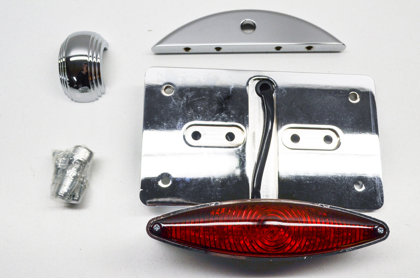 New Custom Chrome Doss Side Mount LED Tail Light NOS