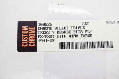 New Custom Chrome Billet Triple Trees 7 Degree 41MM FL FX FXST NOS