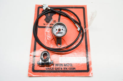 New V-Twin Deco Mini 48mm Speedometer Kit With 2:1 Ratio NOS