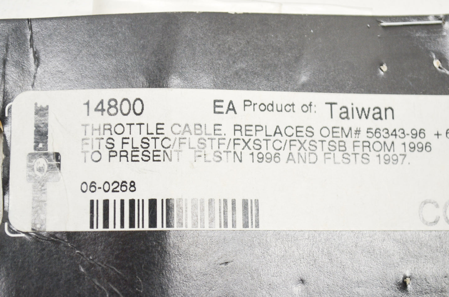 New Custom Chrome Throttle Cable NOS
