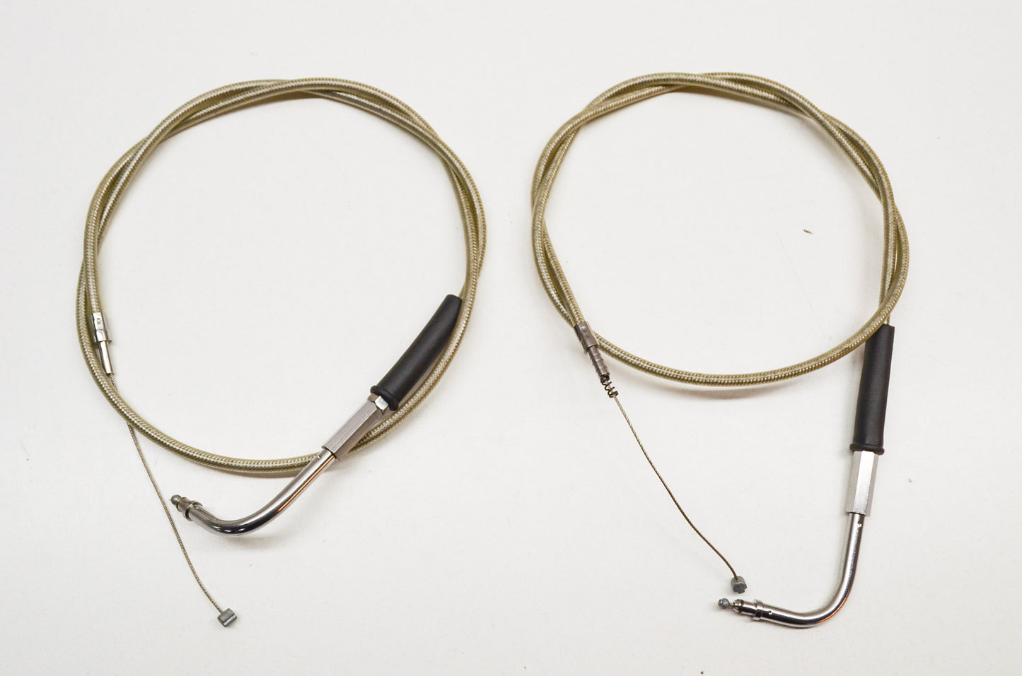 New V-Twin 42' Stainless Steel Throttle And Idle Cable Stainless Steel Throttle