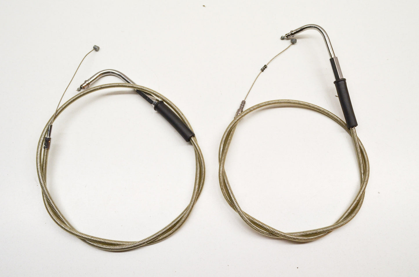 New V-Twin 42' Stainless Steel Throttle And Idle Cable Stainless Steel Throttle