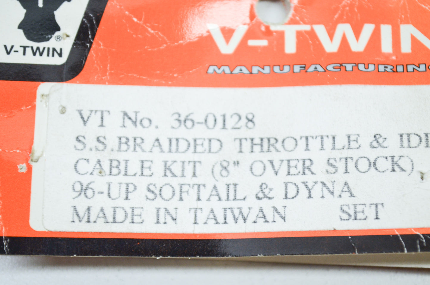 New V-Twin 42' Stainless Steel Throttle And Idle Cable Stainless Steel Throttle