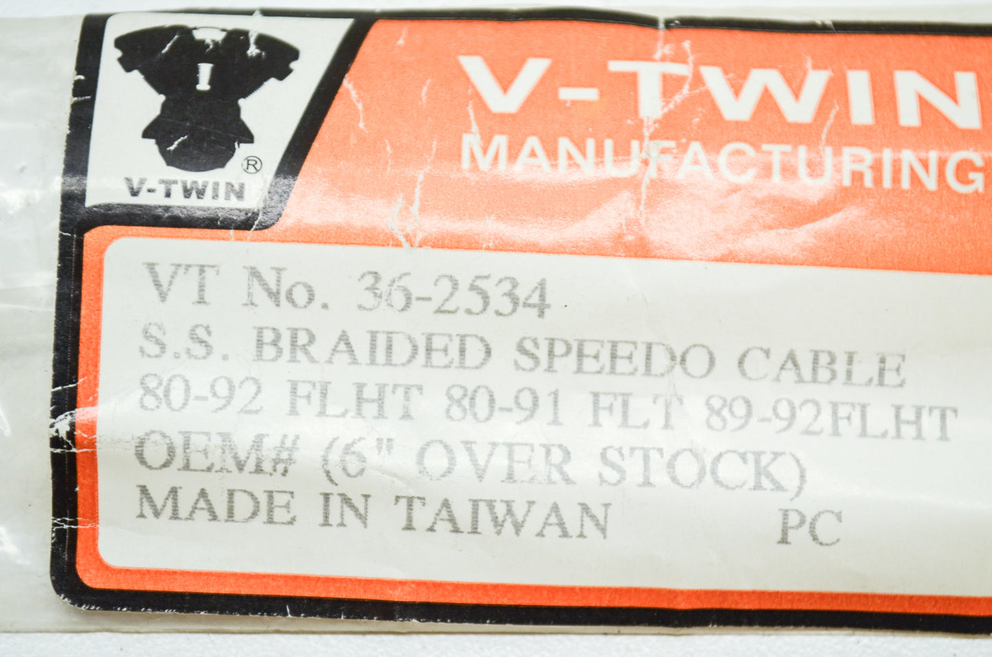 New V-Twin 44.5' Braided Stainless Steel Speedometer Cable Braided Stainless Ste
