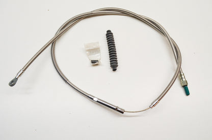 New V-Twin 69' Braided Stainless Steel Clutch Cable NOS