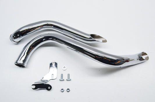 Custom Chrome 11447 Santee John Reed L.A.F. Drag Pipes Softail NOS