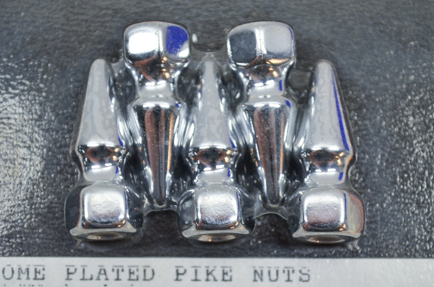 New V-Twin Colony Chrome Pike Nut, 1/4'-20 Coarse Thread Qty 5 NOS