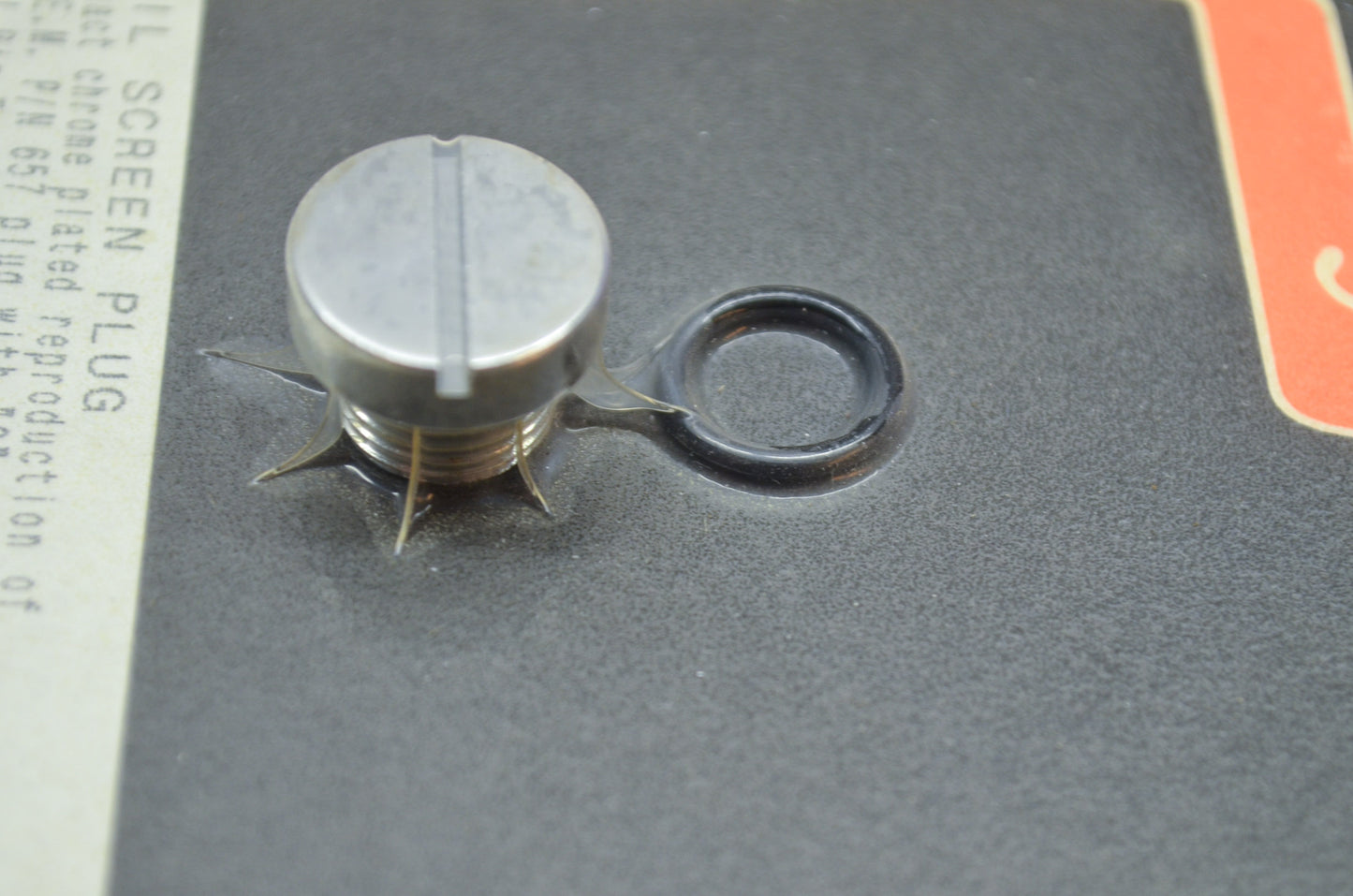 V-Twin Colony 9876-2, 657 Oil Screen Plug Chrome 70-80 Big Twin NOS