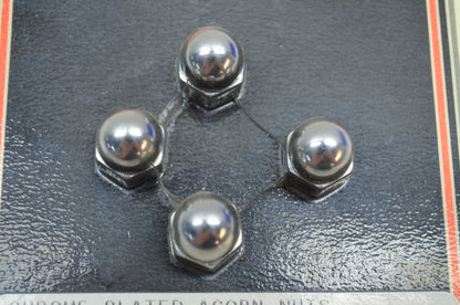 New V-Twin Colony Chrome Acorn Nut Fine 5/16'-24 Thread Qty 4 NOS
