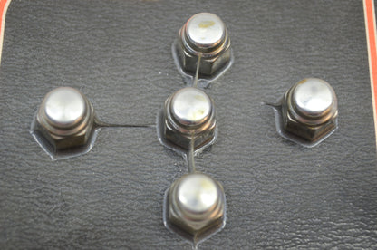 New V-Twin Colony Chrome Cap Nut Fine 1/4'-28 Thread Qty 5 NOS