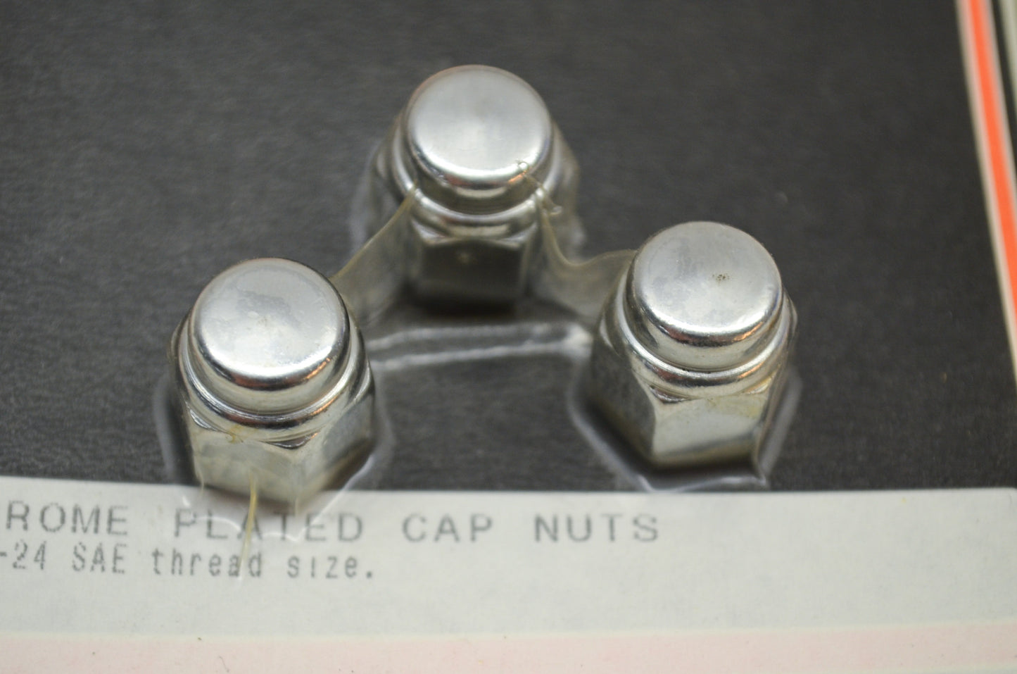 New V-Twin Colony Chrome Cap Nut Fine 3/8'-24 Thread Qty 3 NOS