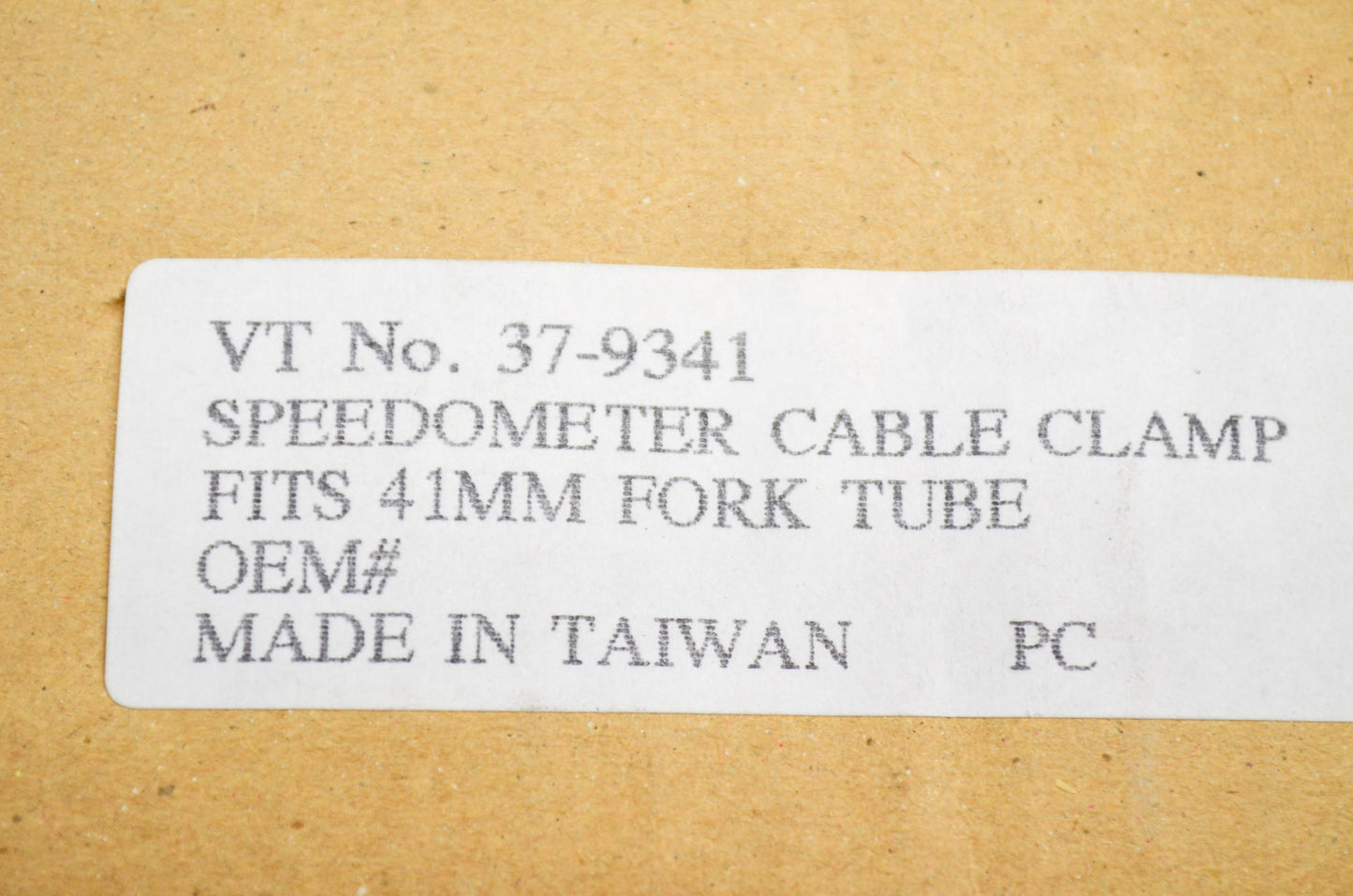 New V-Twin 41mm Speedometer Cable Clamp Chrome NOS