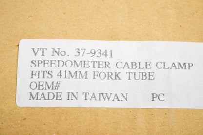 New V-Twin 41mm Speedometer Cable Clamp Chrome NOS